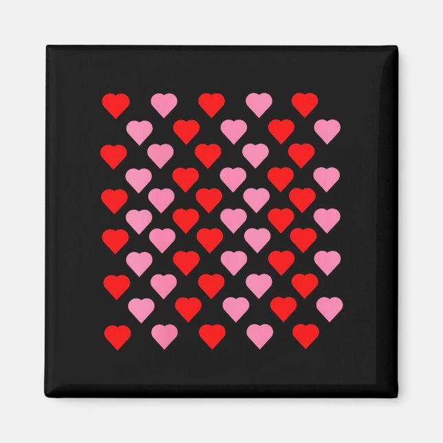 Women's Nk And Red Hearts Lovers Funny Valentine’s Magnet (Framsidan)