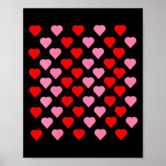 Women's Nk And Red Hearts Lovers Funny Valentine’s Poster (Framsidan)