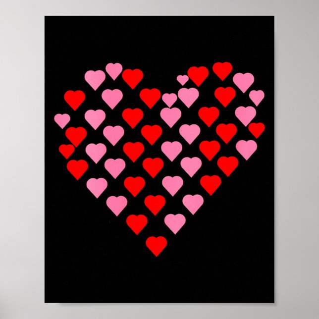 Women's Nk And Red Hearts Lovers Funny Valentine’s Poster (Framsidan)
