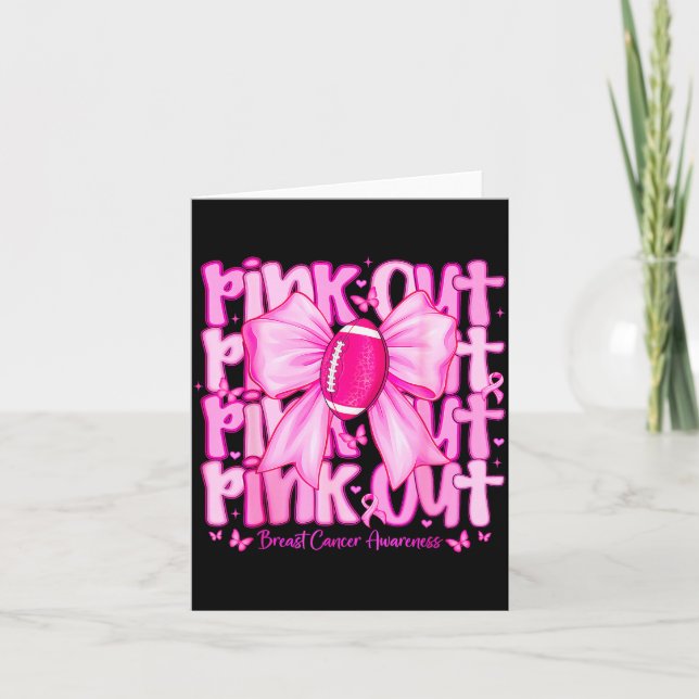 Womens Nk Out Football Tackle Breast Cancer Awaren Kort (Framsida)