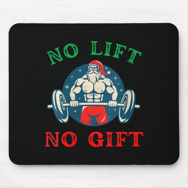 Womens No Lift No Gift Funny Workout Santa Christm Musmatta (Framsidan)