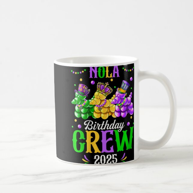 Womens Nola Birthday Crew 2025 New Orleans Mardi G Kaffemugg (Höger)