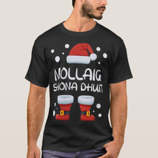 Womens Nollaig Shona Dhuit Irish jultomten T Shirt