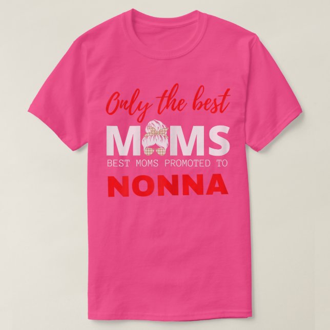 Womens Nonna Grandma Messy Bun Mors dag 2022 I T Shirt (Design framsida)
