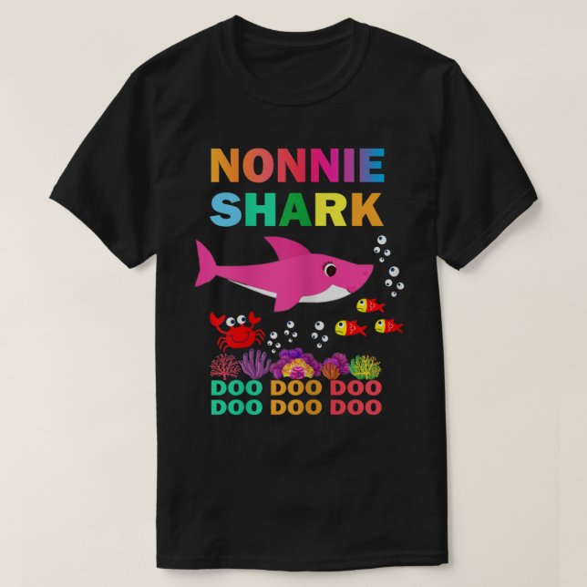 Womens Nonnie Shark Shirt Matching Family Mor T Shirt (Design framsida)