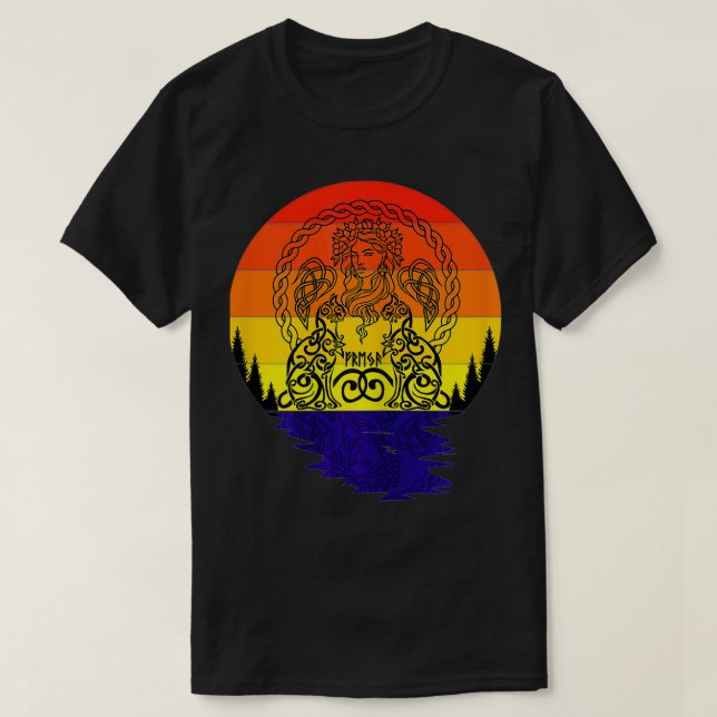 Womens Nordic Goddess Freyja T Shirt (Design framsida)