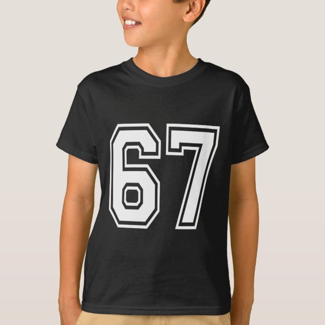 Womens Number 67 Numbered Uniform Srts Jersey Team T Shirt (Framsida)