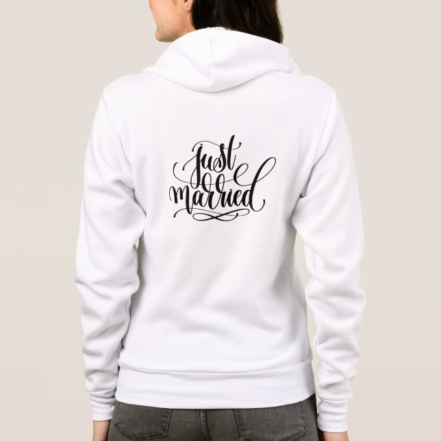 Womens Ny gifta Hoodie T Shirt (Baksida)