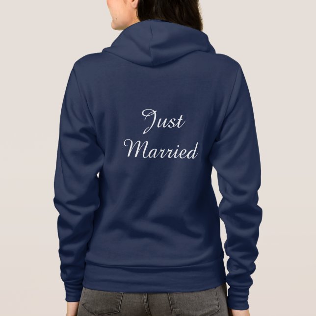 Womens Ny gifta Hoodie T-shirt (Baksida)