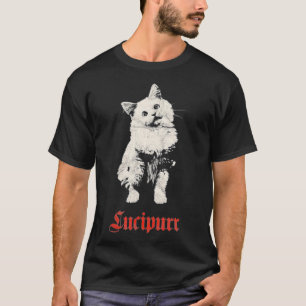 Womens Occult Lucipurr Gothic Lucifer Satan Cat De T Shirt