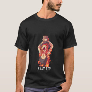 Womens Occult Stanna kvar vid Satan Djävulen helve T Shirt