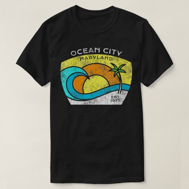 Womens Ocean City Maryland T s Tee OC MD VNeck (Design framsida)
