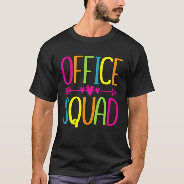 Womens Office Squad Office Personal Admin Crew Tea T Shirt (Framsida)