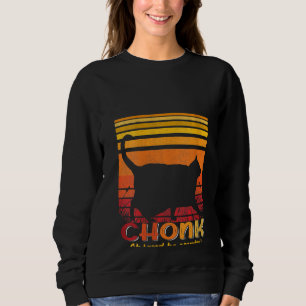 "Womens Oh Lord he Coming Chonk Cat Meme" T Shirt