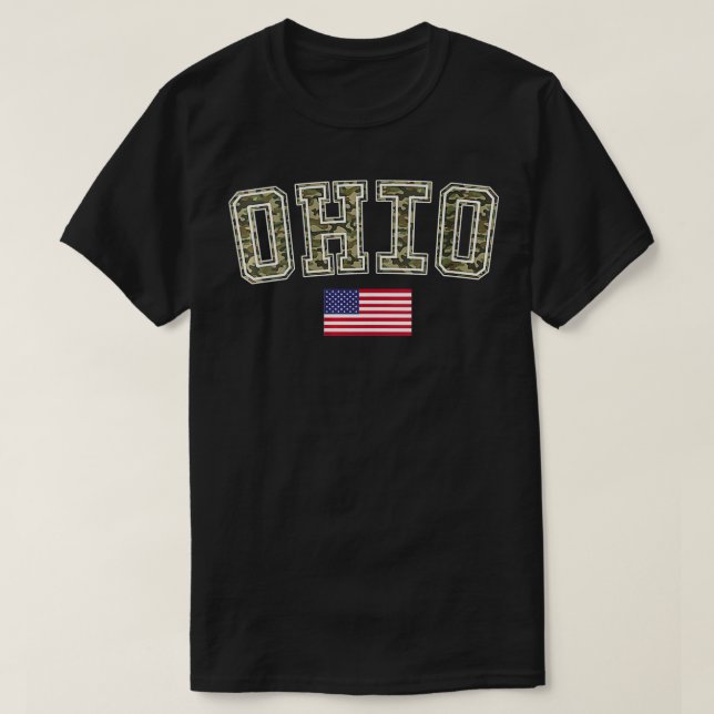Womens Ohio Camo Universiteten College State T Shirt (Design framsida)