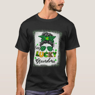 Womens One Lucky Grandma St patricks day Mamma Mot T Shirt