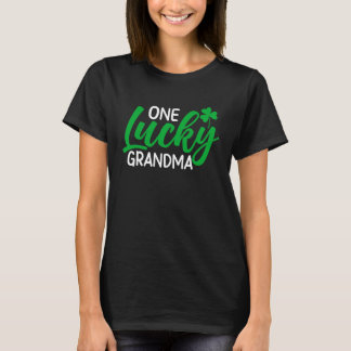 Womens One Lucky Grandma St patricks day T Shirt