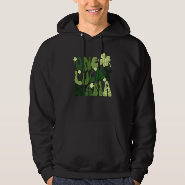 Womens One Lucky Mama St Patricks Day Mom Mother S Hoodie (Framsida)