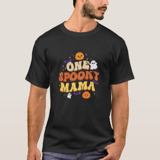 Womens One Spooky Mamma Boo Halloween Cute T Shirt