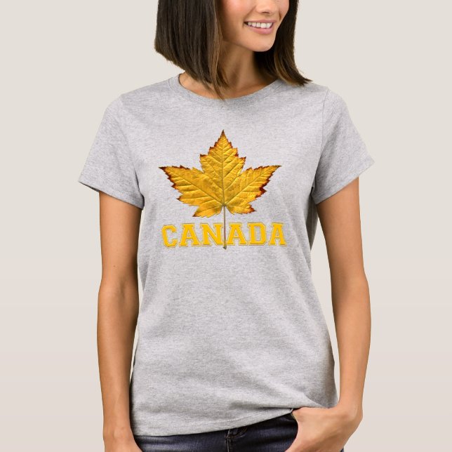 Womens Organic Canada T-Shirt Souvenir Shirt (Framsida)