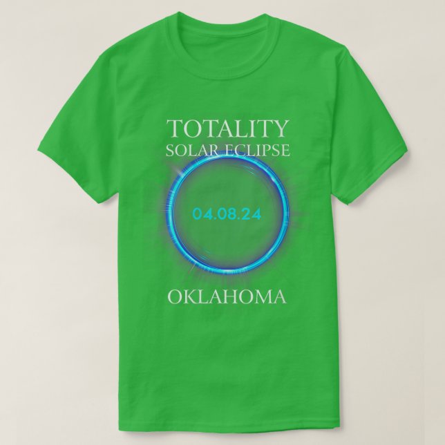 Womens otal Solar Eclipse 2024 Oklahoma 04 T Shirt (Design framsida)