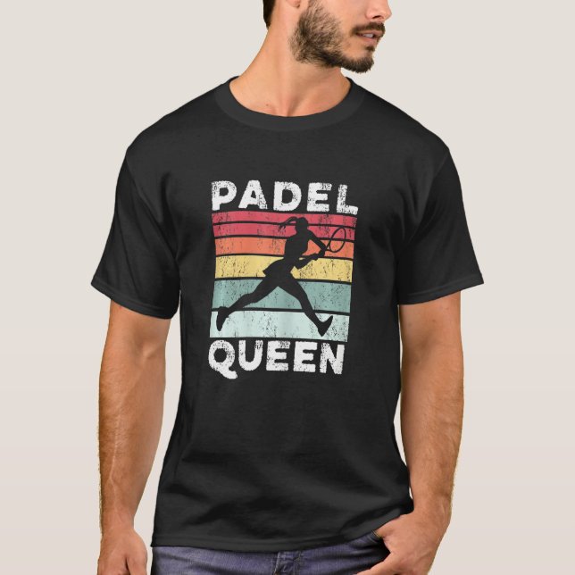 Womens Padel Queen Tennis Sprayer T Shirt (Framsida)