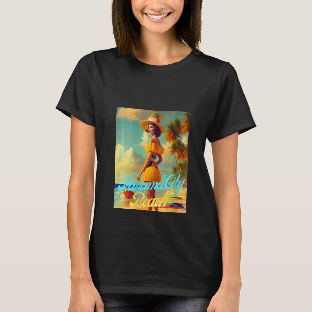Womens Panama City Beach Florida Parasdise Beautif T Shirt (Framsida)