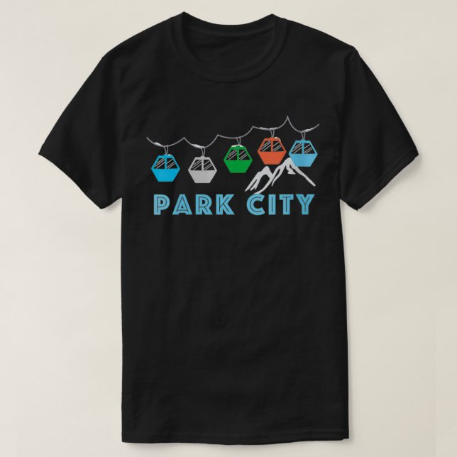 Womens Park City Ski Mountain Gondola Park City  T Shirt (Design framsida)