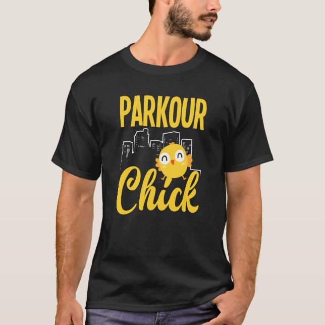 Womens Parkour Chick Parkour Girl T Shirt (Framsida)