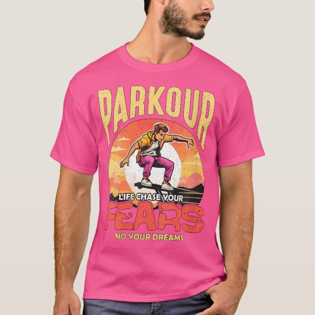 Womens Parkour Life Chase Your Fears Freestyler Fr T Shirt (Framsida)