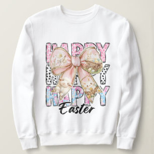 Womens Pastel Glad påsk Coquette Bow T Shirt
