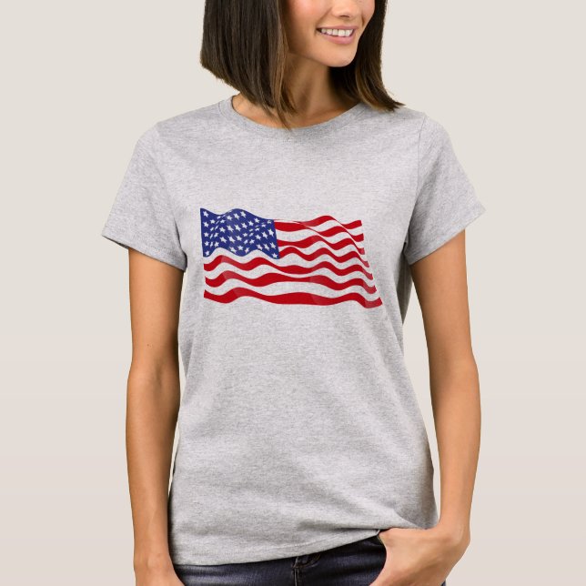 Womens Patriotic T-Shirt (Framsida)