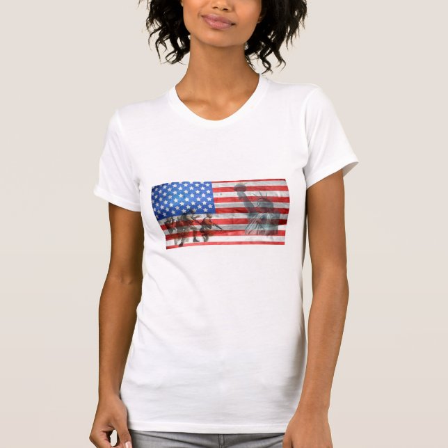 Womens Patriotic T-Shirt (Framsida)