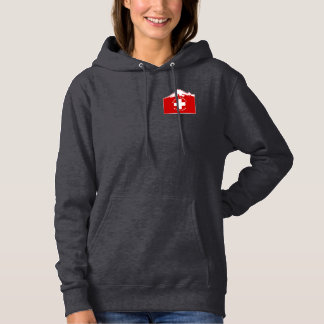 Womens Patrol Hoodie med baksida logotyp T Shirt
