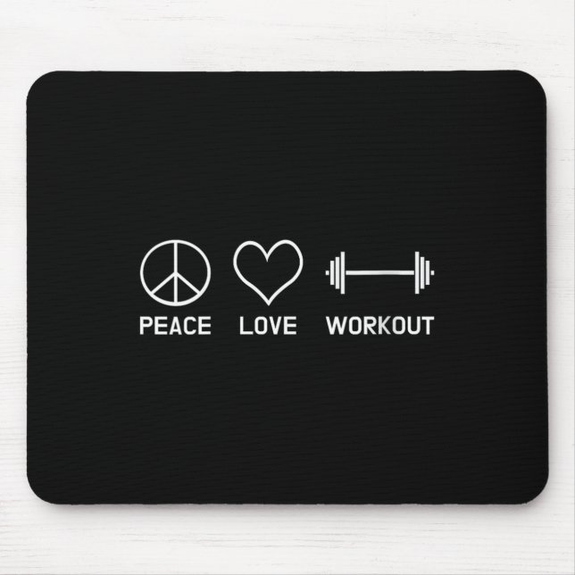 Womens Peace Love Workout Motivational Fitness Say Musmatta (Framsidan)