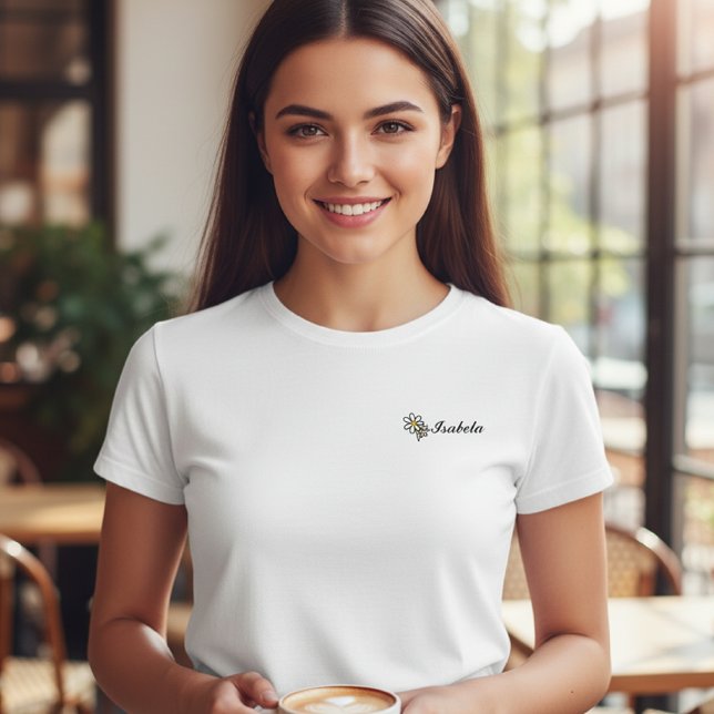 Women's Peach T-Shirt with Name - Minimalist (Skapare uppladdad)