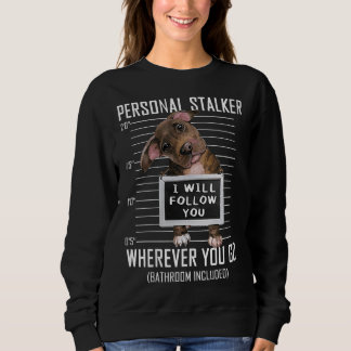 Womens Personal Stalker Hund Pitbull Jag kommer at T Shirt