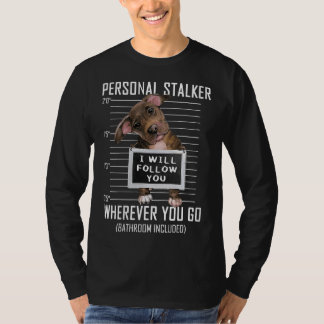 Womens Personal Stalker Hund Pitbull Jag kommer at T Shirt