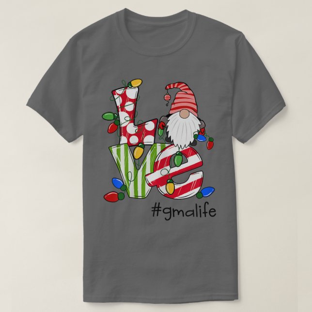 Womens Personalized Love Gmalife Candy Gnome Chris T Shirt (Design framsida)