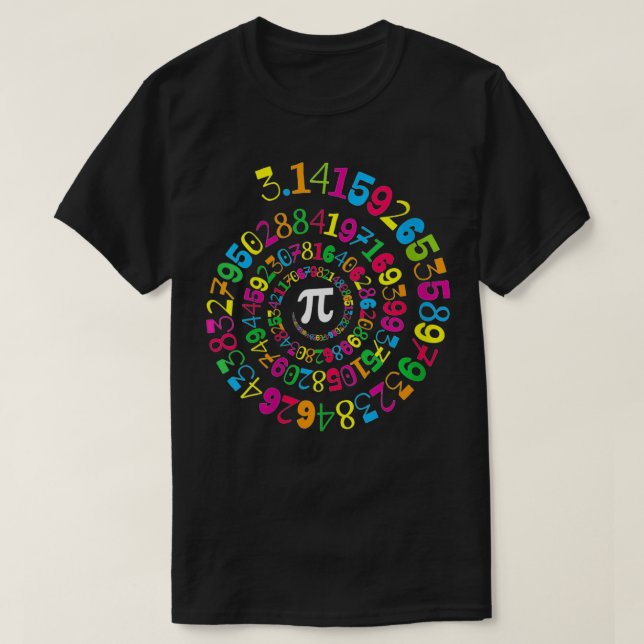 Womens Pi Spiral Novelty Math Geek 314 Pi Day VNec T Shirt (Design framsida)
