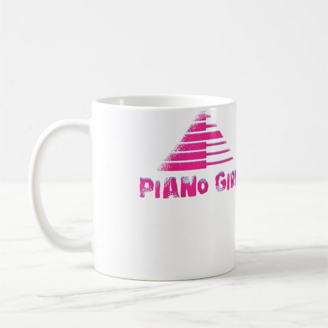Womens Piano Girl Designs For Piano Players Kaffemugg (Vänster)