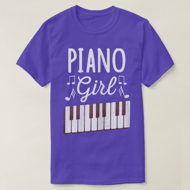 Womens Piano Girl Piano Musik noter3336 T Shirt (Design framsida)
