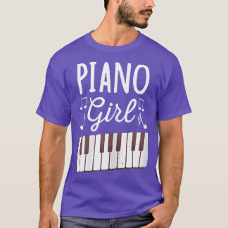 Womens Piano Girl Piano Musik noter3336 T Shirt