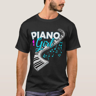 Womens Piano Player Girls Tangentbord Music Teache T Shirt