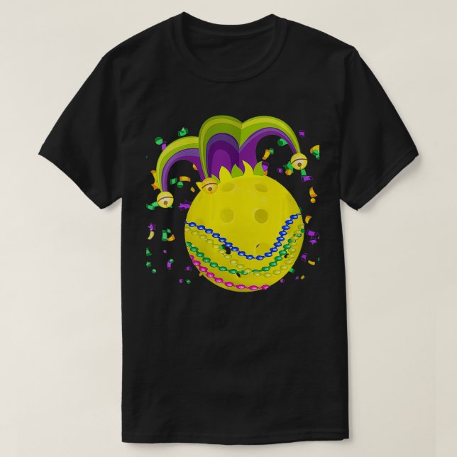 Womens Pickleball Boll Jester Hat VNeck T Shirt (Design framsida)