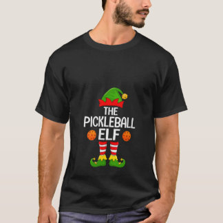 Womens Pickleball Elf Xmas Matching Family Elf Squ T Shirt