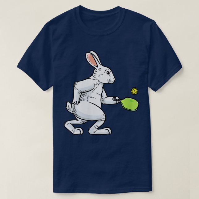 Womens Pickleball Player Rabbit Bunnies Öster T Shirt (Design framsida)