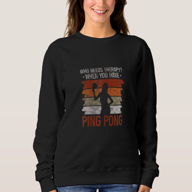 Womens Ping Pong Girl Table Tennis Sport Player Th T Shirt (Framsida)