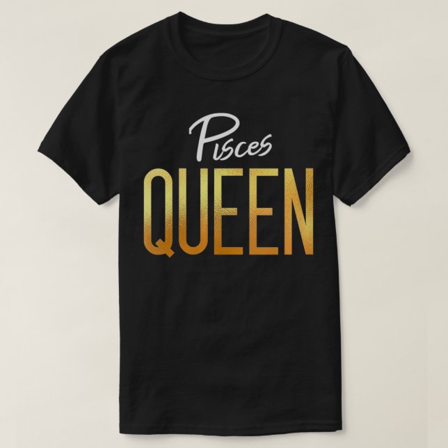 Womens Pisces Queen Pisces Women Astrology, skylt  T Shirt (Design framsida)