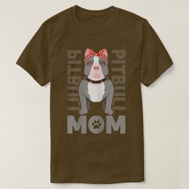 Womens Pitbull Mamma - Funny Pit Bull Dog T-Shirt  (Design framsida)